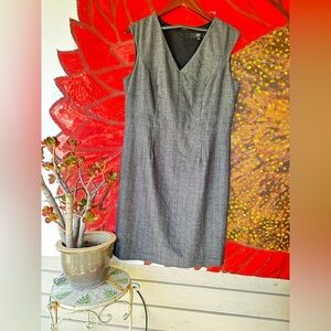 Classic Gray Sheath Dress - Tailored Women's Work Dress